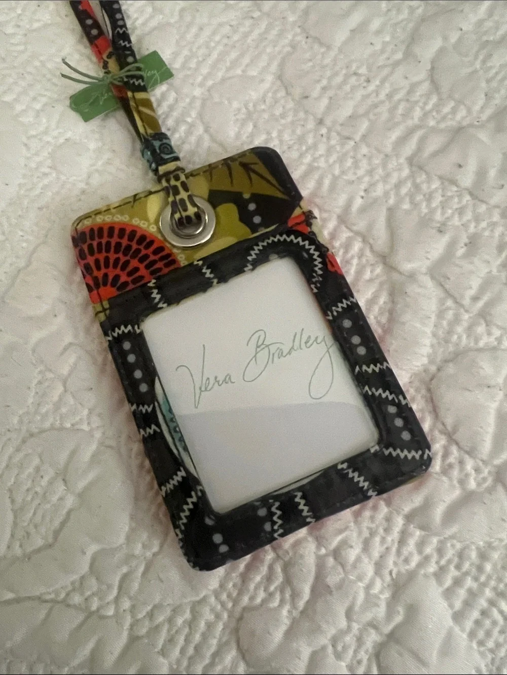 *NWT* Vera Bradley Orange Bird Appliqué Luggage Tag